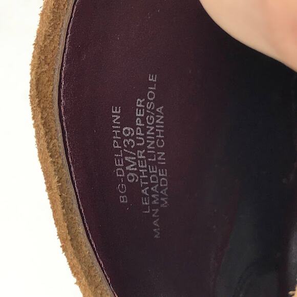 BCBGeneration Delphine Suede Booties 9 M Ankle Boots Lace Up Block Heel Brown - Picture 8 of 16